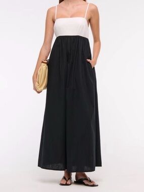 knee length dresses for ladies The Mykonos - Solid Black Linen Beach Dress